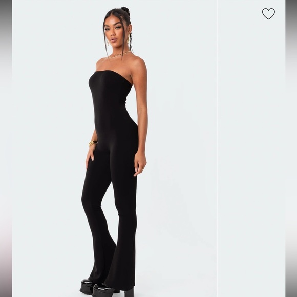 EDIKTED Melina Side Slit Strapless Flare Jumpsuit
, Small - Picture 2 of 15